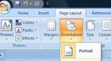 How to flip a separate sheet in Word, instructions
