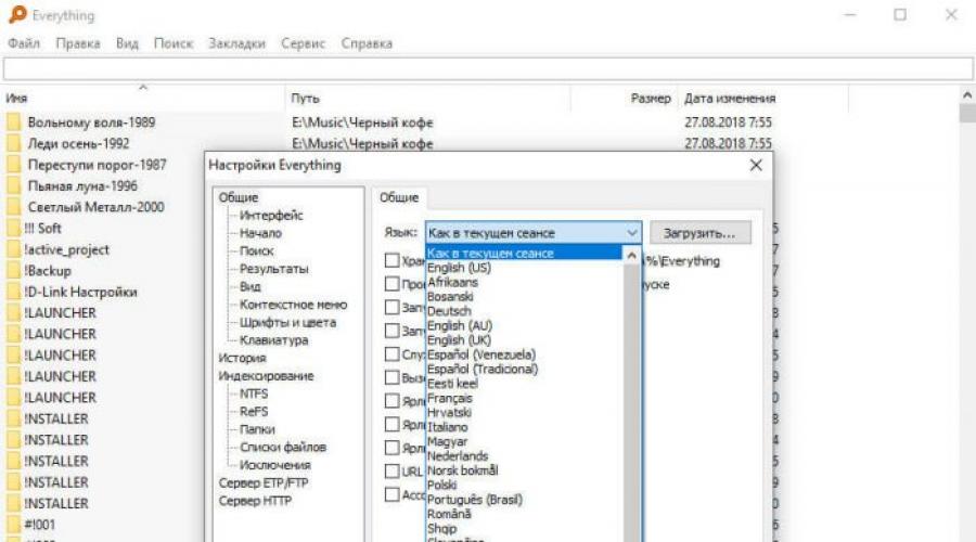 Everything search program.  Everything - Easy File Search for Windows