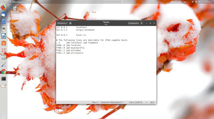 Linux'ta Hosts dosyası.  Ubuntu veya Debian'da sanal ana bilgisayarlar nasıl kurulur Ubuntu'da ana bilgisayarlar dosyası nasıl değiştirilir
