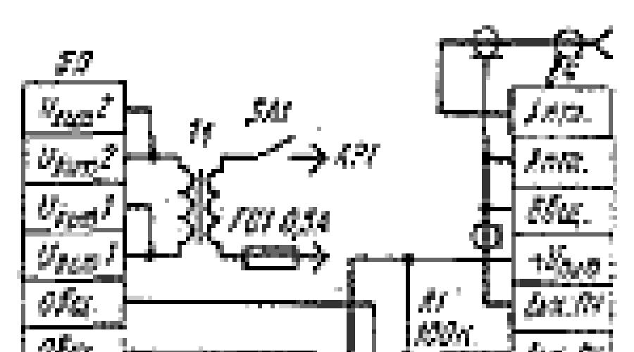 Elektrická schéma VHF jednotky 1 2 сх.