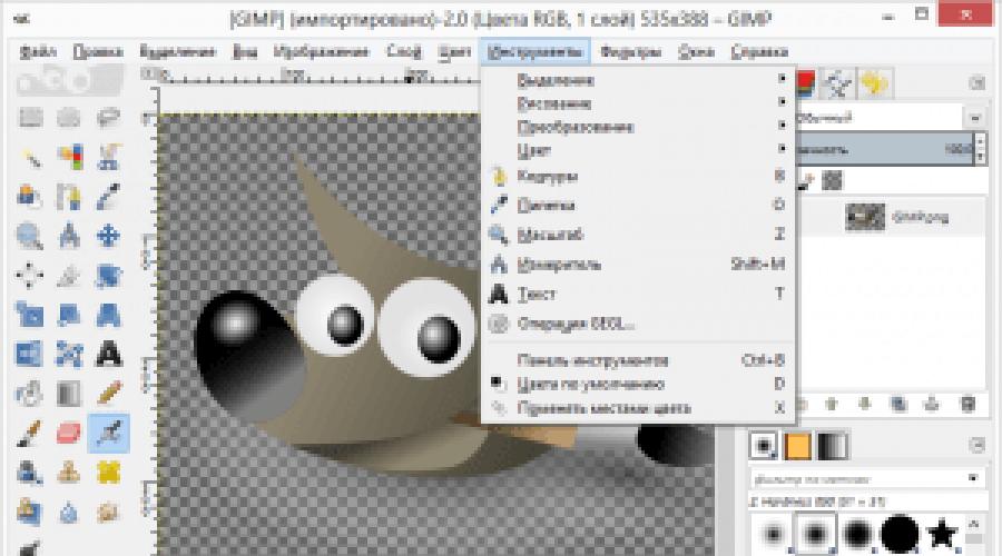 Tempat mengunduh gimp.  GIMP - editor grafis multifungsi