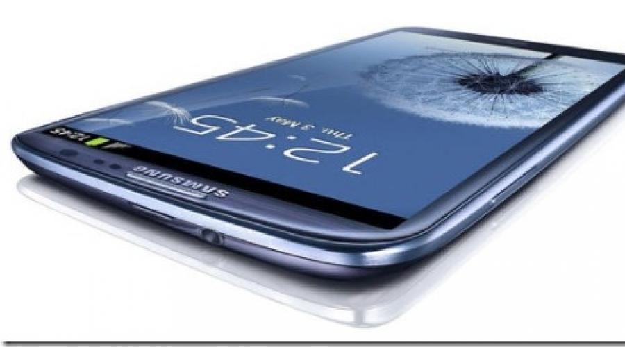 Boyutlar s3.  Samsung Galaxy S3 - Özellikler