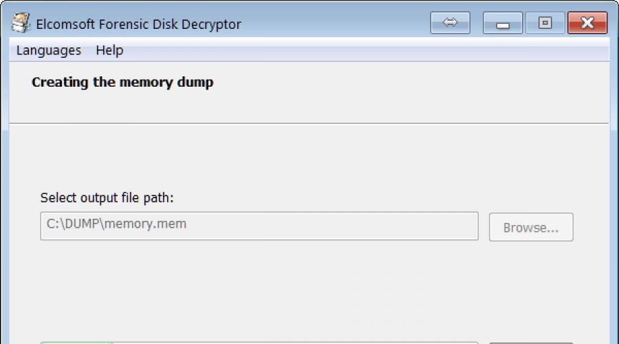 Elcomsoft Forensic Disk Decryptor ile parola korumalı crypt dosyalarını açın.  Elcomsoft Adli Disk Şifre Çözücü - şifrelenmiş sabit sürücülerin tam şifresini çözme Bellek görselleştirme aracı, çekirdek seviyesi