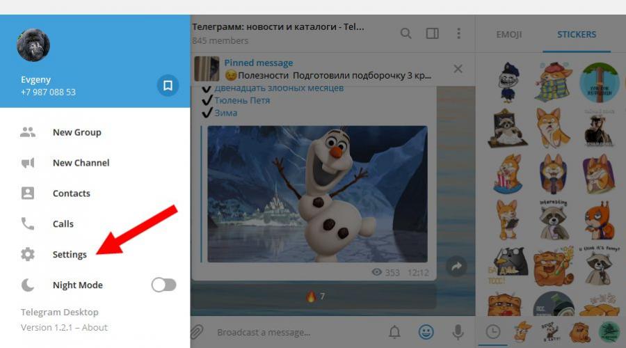 Bir bilgisayarda Telegram nasıl Ruslaştırılır: PC'de Telegram için Rusça dili